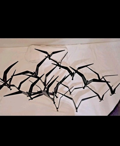 Rare Curtis Jere Brutalist Birds in Flight Sculpture 1968 Black Metal Signed 54" - Picture 8 of 9