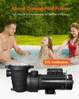 Above Ground Pool Pump 1.5Hp/0.35Hp Dual Speed Swimming Pool Pump 110 Gpm/52 Gpm