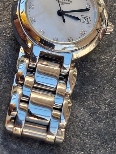 Longines PrimaLuna Damenarmbanduhr Edelstahl Perlmutt Diamanten Quarz - Bild 24 von 24