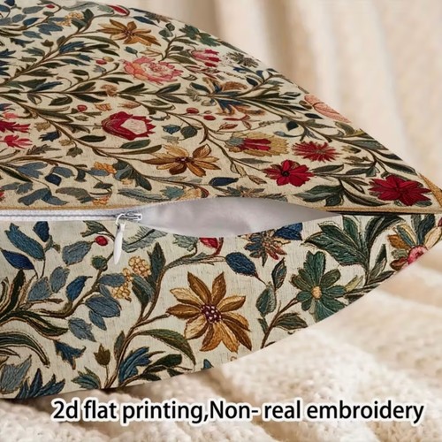 William Morris Floral Design Pillow Cover 2 SIDED 18 x 18 6188 - Picture 3 of 4