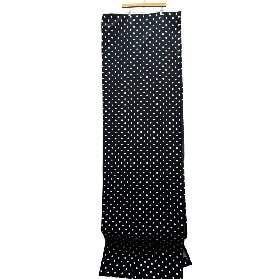 Juego de 2 paneles de cortina de lunares Pottery Barn Teen Blackout blanco negro 83,5" Foto 2 de 4