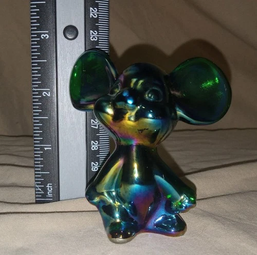 FENTON CARNIVAL GLASS MOUSE Nice Vintage Fenton Mouse No Chips Or Cracks, L@@k