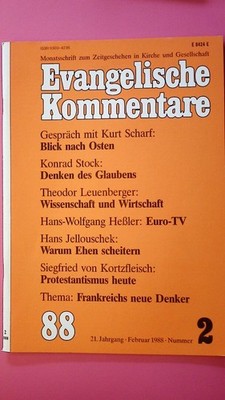 153917 EVANGELISCHE KOMMENTARE EVKOMM ; Monatsschrift zum Zeitgeschehen in