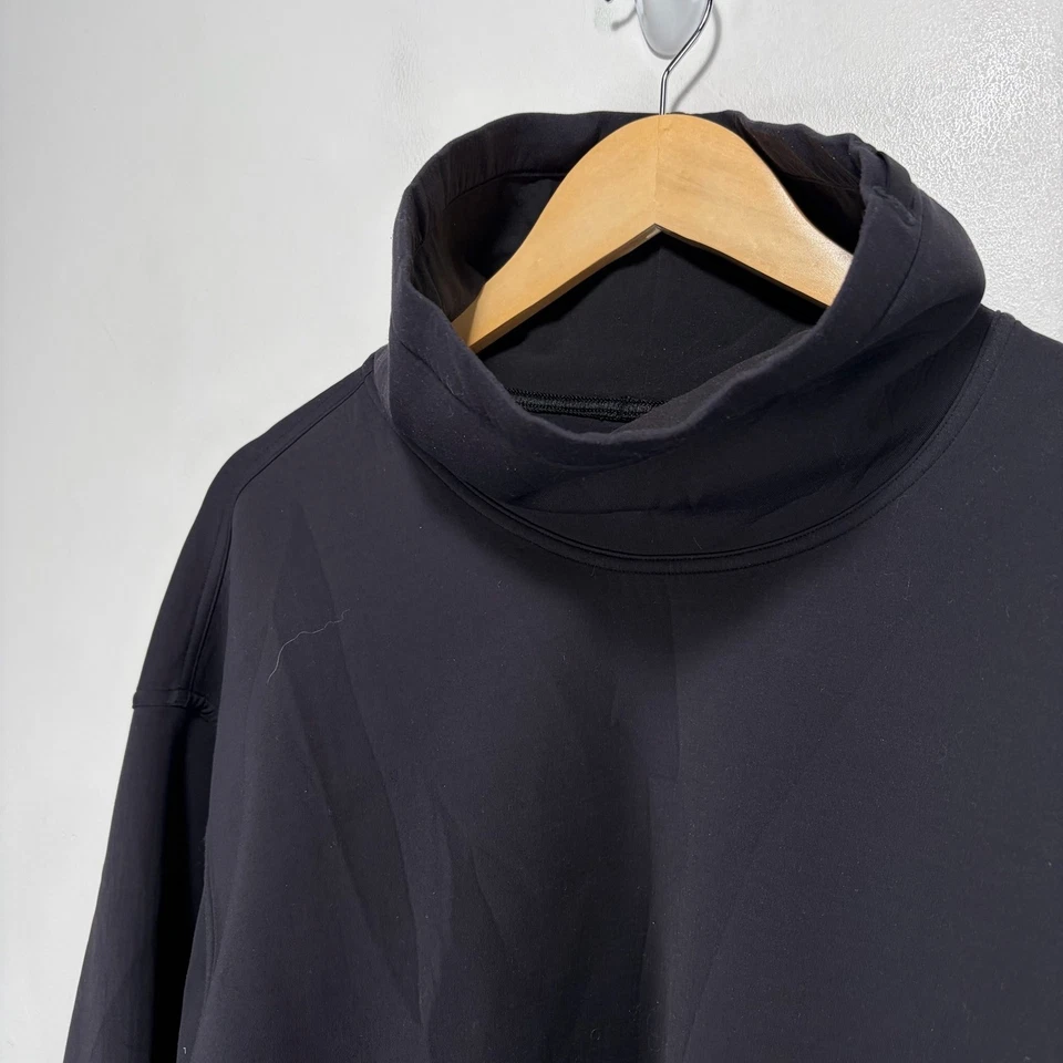 Lululemon Fall Flourish Pullover Women Size 10 Black Funnel Neck Loose Baggy - Image 3 of 4