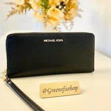 NWT Michael kors large continental wallet black leather MK