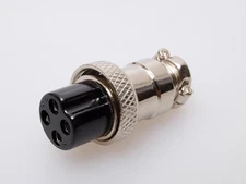 5 PCS 4 Pin Ham & CB Radio MIC Microphone Connector Female Plug Solder Type