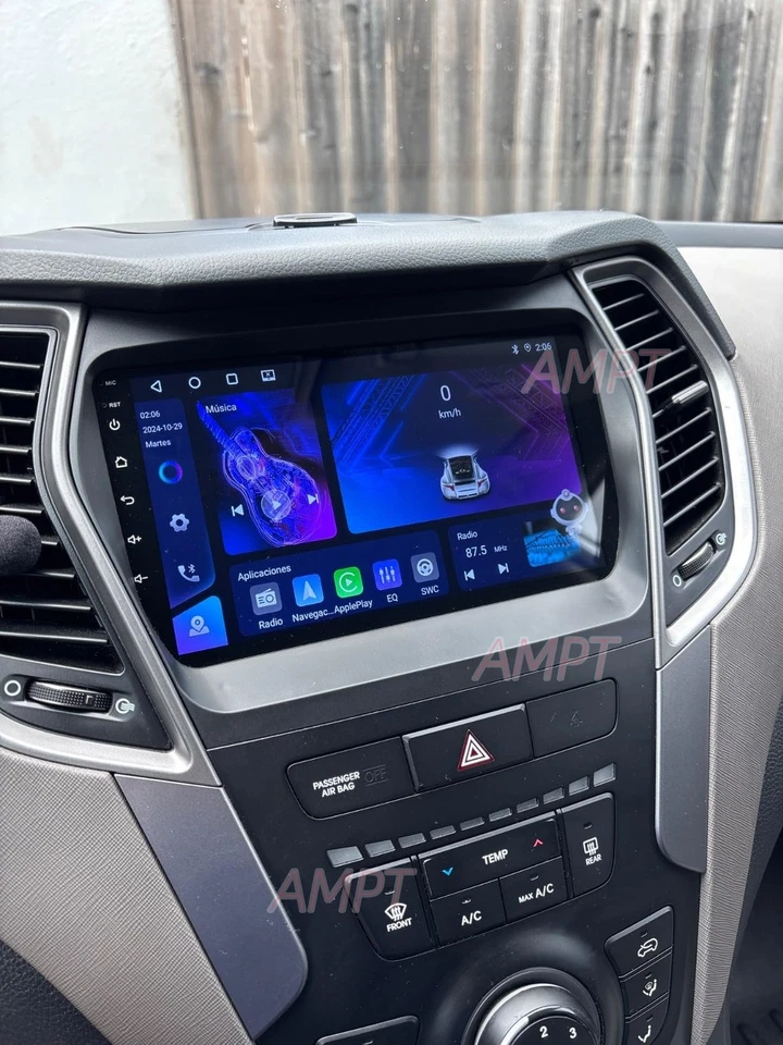 Radio estéreo GPS Android 13 para Hyundai Santa IX45 FE 2013-2018 Carplay Foto 2 de 4