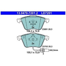 Satz Bremsbeläge Bremsklötze vorne für Seat Exeo 3R2 ST 3R5 | 837305