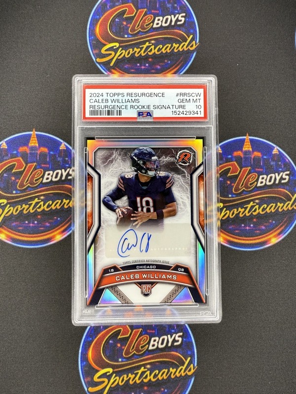 CALEB WILLIAMS 2024 Topps Resurgence Rookie Signature Refractor AUTO PSA 10