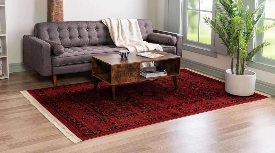 Tekke Collection Area Rug - Sheibani (9' x 12' Rectangle, Red/ Black) - Image 2 of 4