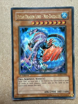 #ad #ad Yu Gi Oh TCG Ocean Dragon Lord Neo Daedalus SD4 EN001 1st EDITION ULTRA RARE $150.00