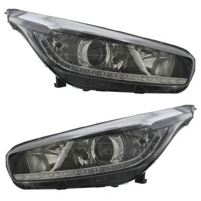 Headlights Fits Kia Ceed JD 2012-2012 With LED Daytime Running Lamp Left & Right