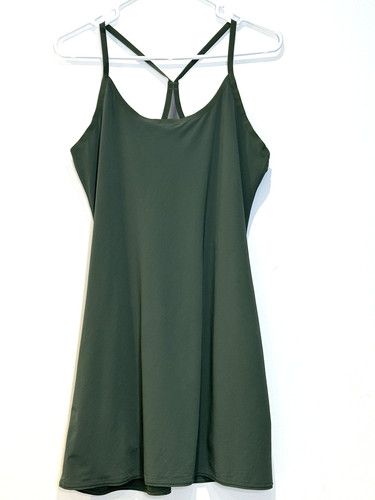 EUC! Outdoor Voices Large L Exercise Dress Racerback Athletic Gym Green