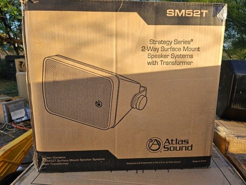 New Atlas Sound SM82T-WH Outdoor Speaker White 60-Watt 70V/100V | eBay