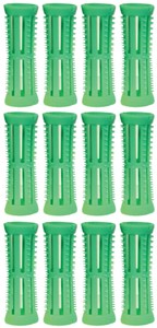 Hair Setting Rollers Plastic Pins For Curls Green 18mm Diameter