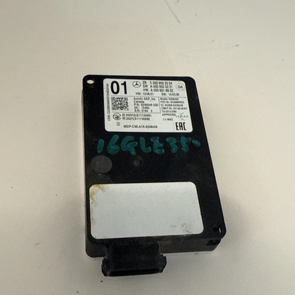 2016 MERCEDES BENZ GLE 350 REAR BLIND SPOT RADAR SENSOR MODULE OEM A0009052504 - Image 3 of 4