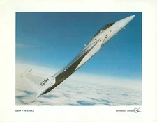 8 x 10 Photo Card F-15 Eagle Fighter Jet Aircraft Original McDonnell Douglas