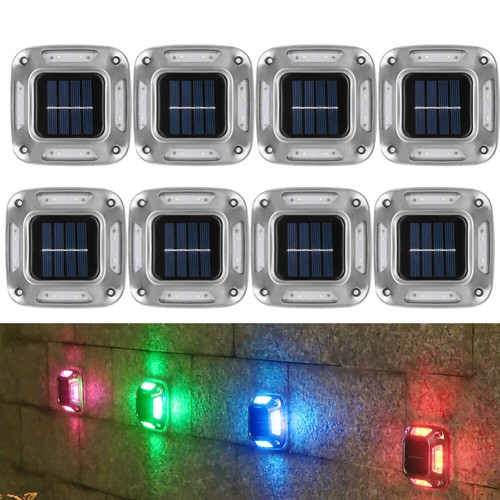 8PCS Solar Driveway Lights LED Outdoor Deck Garden Fence Ground Step Floor Lamp - Picture 15 of 18