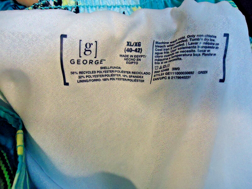 George Hawaiian Swim Trunks Men XL 40-42 Board Shorts Palm Trees Print Tropical - Picture 6 of 10