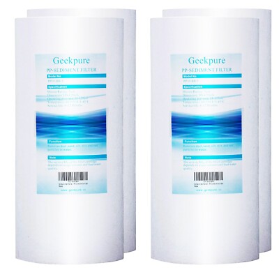 Geekpure Whole House PP Sediment Water Filter 5 Mic 4.5 x 10 Pack 4