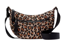 New Kate Spade Camden Quilted Spotted Leopard Sling Bag Brown Multi