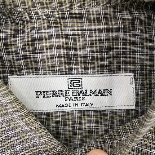 Peirre Balmian Paris Shirt Mens Large Plaid Button Up Made in Italy Vintage 90s - Picture 4 of 11
