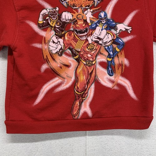 VINTAGE Y2K POWER RANGERS 2001 RARE CREWNECK SABAN Wild Force Glitter Graphic - Picture 3 of 17