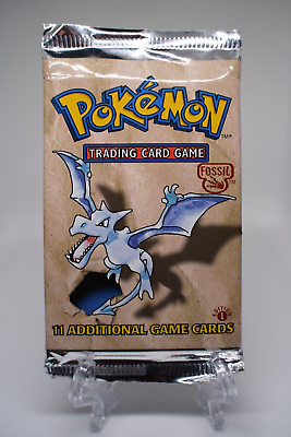 1999 Pokemon 1st Edition Fossil Booster Pack - Aerodactyl Art WOTC