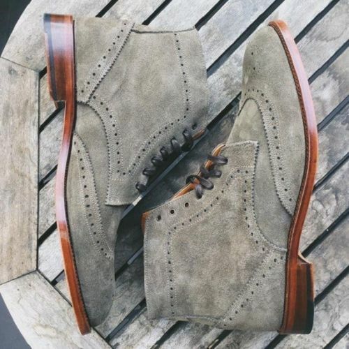 To Boot Gray Suede Brogue Oxfords Toms Gray Suede Mens Brogue Oxford Style Shoe - Walmart.com main image 3