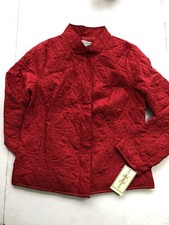 Womens Jacket Size Small Requirements Quilted Red Coat $54 New (ln20)