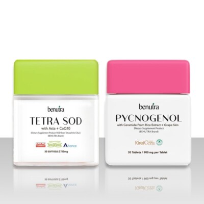 BENUTRA TETRA SOD + BENUTRA PYCNOGENOL Anti Melasma Fleckles Aging Youthful