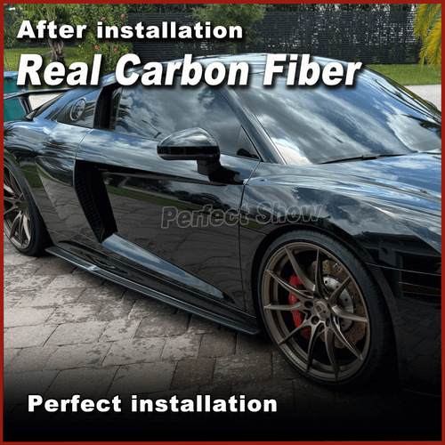 Se adapta a Audi R8 2016-2020 carbono faldones laterales faldones alerón - Imagen 5 de 12