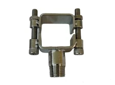 Stainless Steel Square Rack Mounting Clamp Closed Loop Extractor Rack Clamp