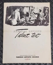 Famous Artists Talent Test Copyright 1951, Institute of Commercial Art, Inc. CCL