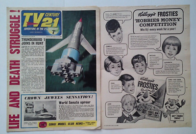 TV CENTURY 21 COMIC Ausgabe 61 März 1966 Thunderbirds Kellogg's Frosties Mini Coope