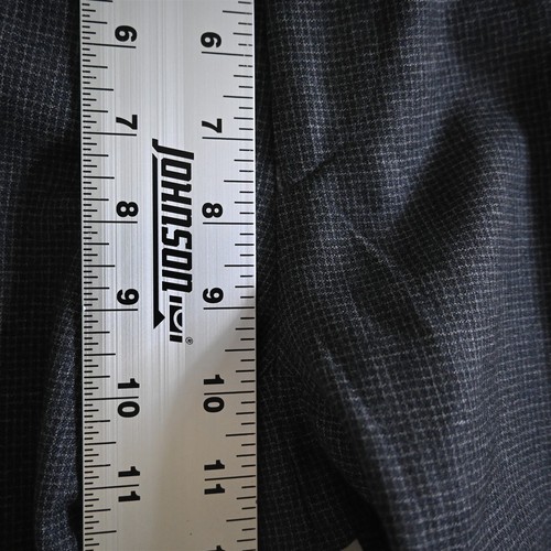 Indochino 31x32 Gray Check Flannel Wool Flat Front Straight Mens Dress Pants - Picture 3 of 9