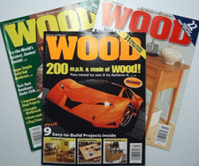 Wood Magazine Lot of 3 Issues 2008 Better Homes Gardens Tool Reviews Woodworking