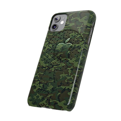 Funda delgada militar verde para iPhones, diseño camuflaje, acabado brillante - Imagen 64 de 73