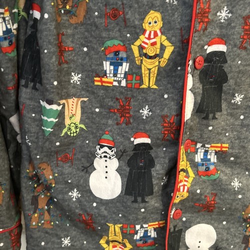Star Wars Christmas Boys 2pc Flannel Pajamas, L Holiday PJs! - Picture 4 of 8