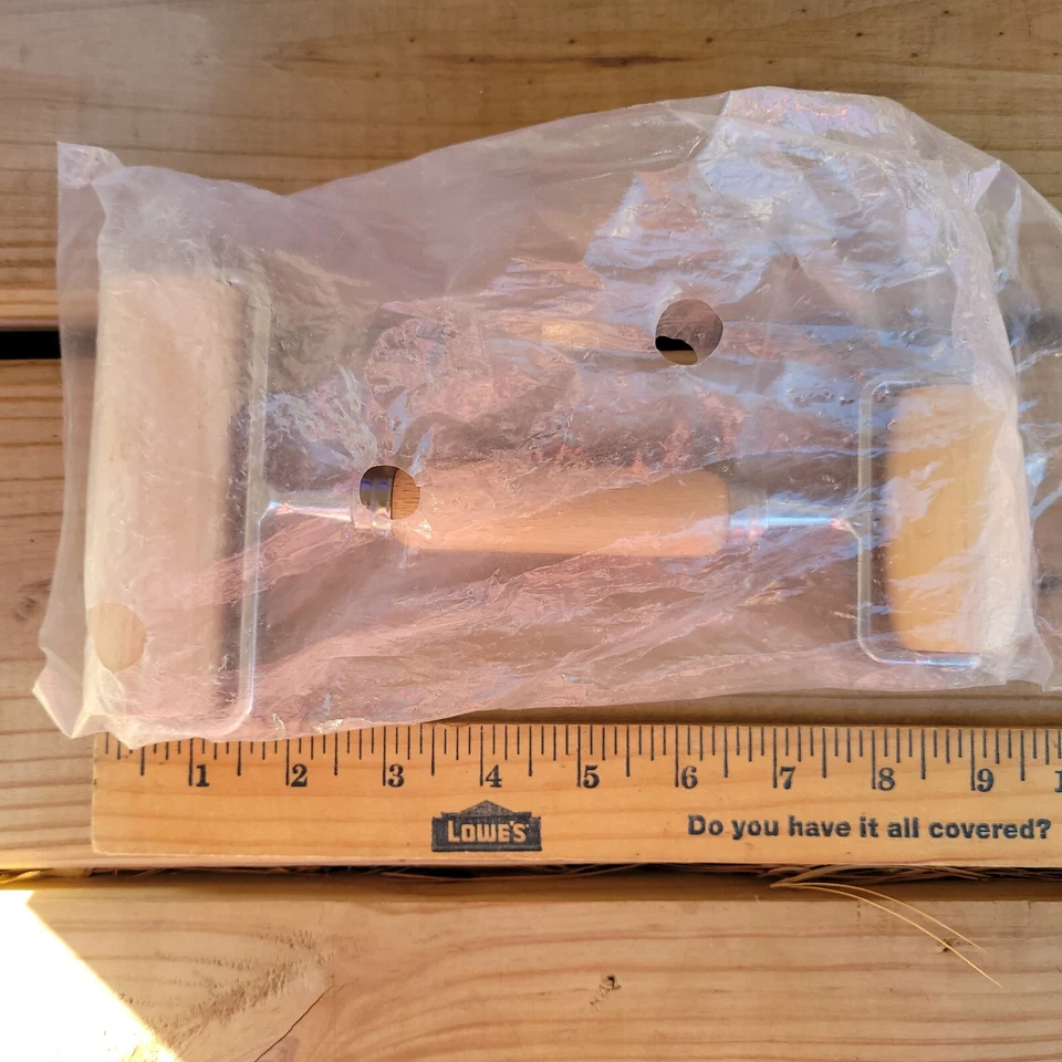 Unbranded Brown Wooden Double Plain Rolling Pin Dough And Pizza Roller 9.5 inch - Image 2 of 4