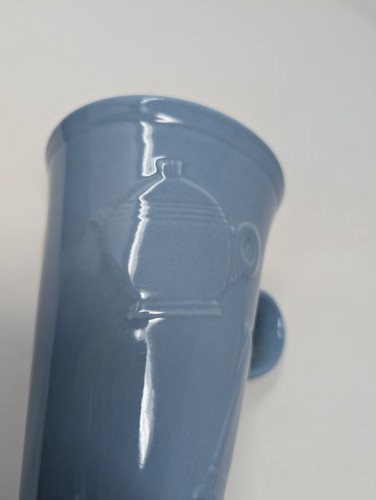 Fiesta Ware By Homer Laughlin Periwinkle Blue Pedestal Latte Mug Cup - Picture 9 of 19