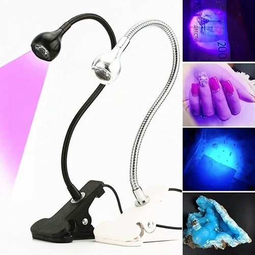Ultraviolet Table Lamp USB LED Clip Desk UV Lights Gel Curing Light Nail Dryer - Picture 1 of 7