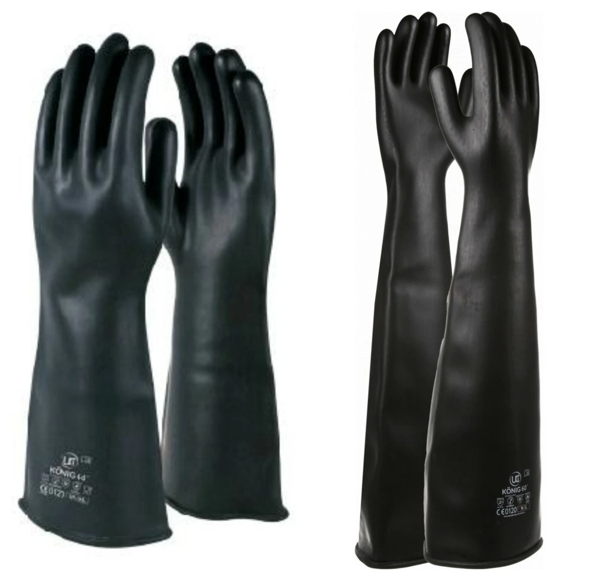 Rubber gauntlet gloves deals