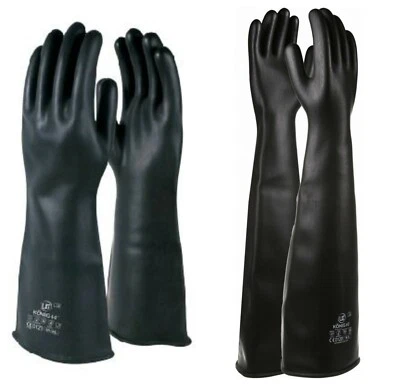 1 Pair UCI KONIG Thick Heavyweight Chemical Resistant Rubber Gauntlet 44 or 60cm