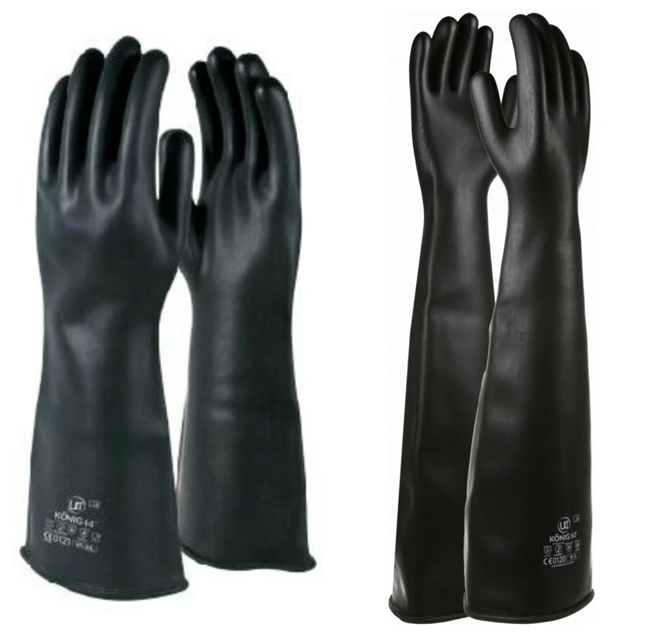 1 Paar UCI KÖNIG dicke schwere chemikalienbeständige Gummistulpen 44 oder 60 cm