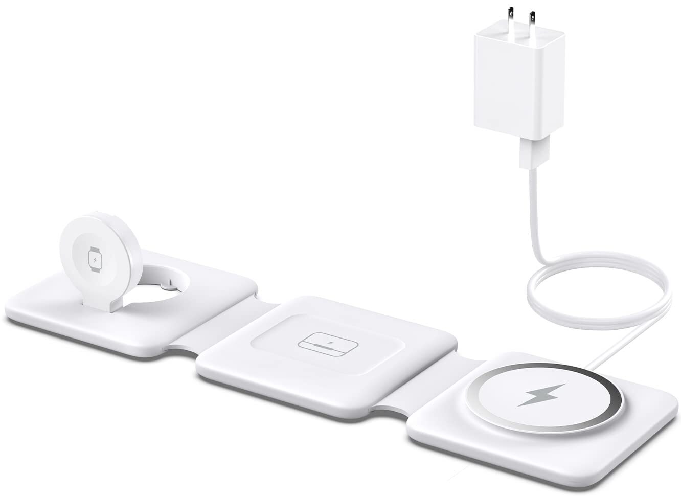 Charging Station for Apple Multiple Devices - 3 in 1 Foldable Magnetic Wirele...-image