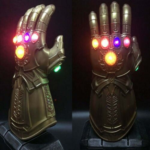 Children Thanos Gloves Infinity Gauntlet with LED Lights Avengers 4 Cosplay Toy - Picture 2 of 14