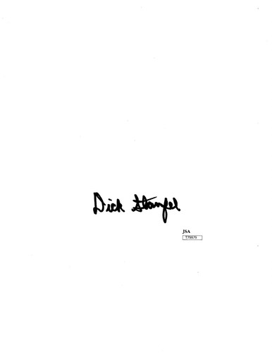 DICK STANFEL Goal Line Art Card - Detroit Lions w/ Signed Index Card JSA - Picture 2 of 3