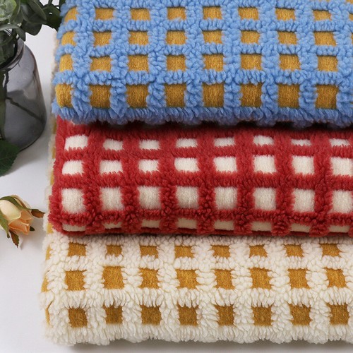 Kariert Fleece Stoff Tuch Flauschig für Kostüm Decke Kissen Ränder Basteln Nähen - Bild 2 von 9