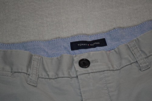 36895 Tommy Hilfiger Pantalones Cortos Gris Caquis Mezcla Algodón Elastano Talla 38 Para Hombre - Imagen 3 de 7